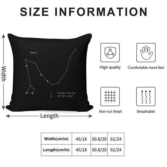 Draco Constellation Soft Skin-Friendly Throw Pillow