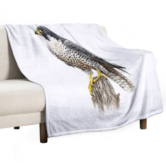 Peregrine Falcon #2 Sustainable Throw Blanket