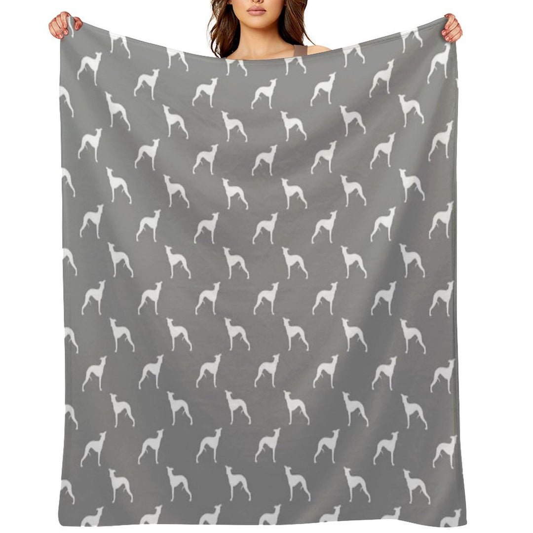 Whippet Silhouette(s) Quick-dry Throw Blanket