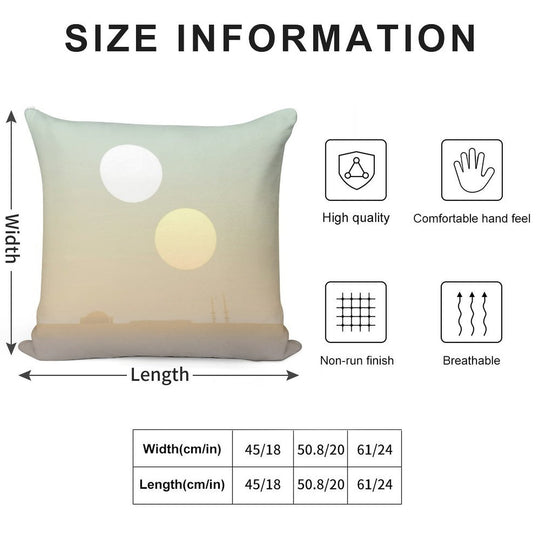 Two Suns Soft Skin-Friendly Throw Pillow