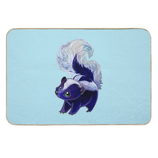 Purple Skunk  Dirt-Trapping Bath Mat