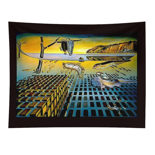 DISINTEGRATION  Vintage Abstract Painting Print Tapestry