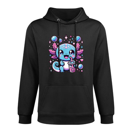 Cute Axolotl Bubble Boba Tea Anime Girls Boys Kids Women Shape Retention Hoodie