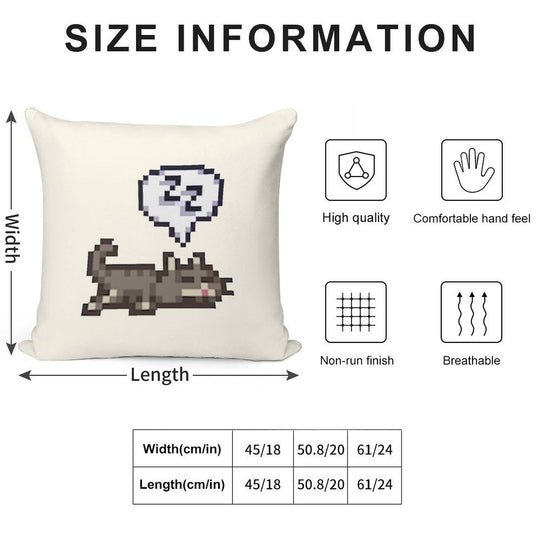 Stardew Valley Sleeping Cat Sploot Soft Style Accent Throw Pillow