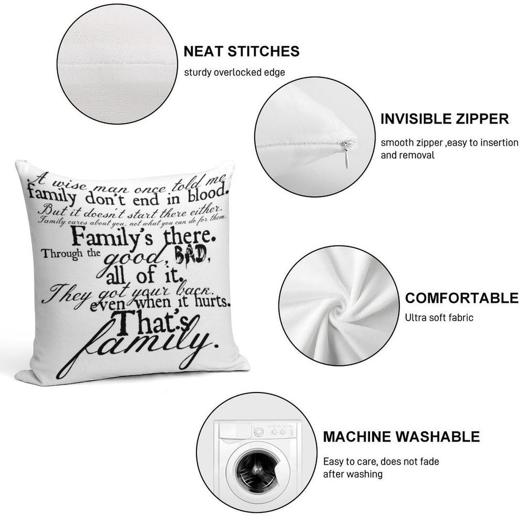 Family Don't End in Blood Soft Bedroom Essential Throw Pillow