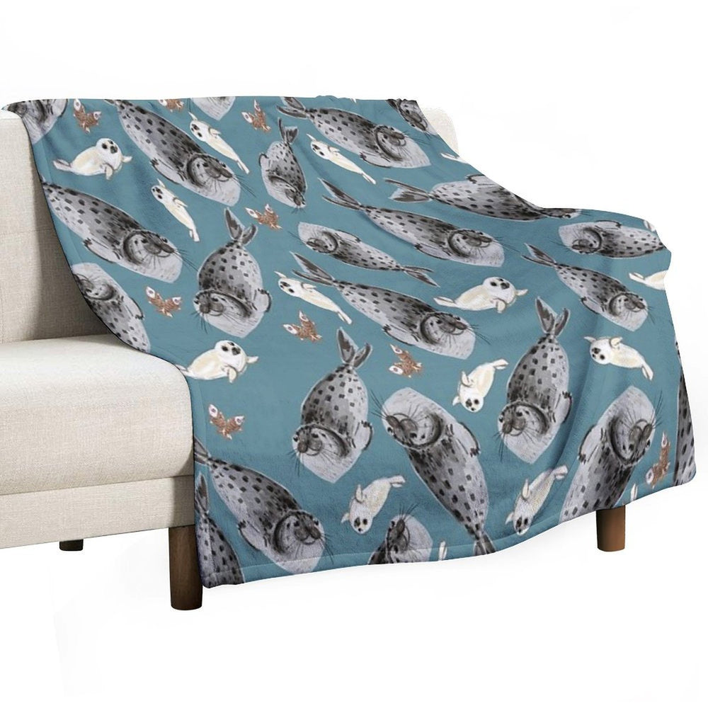 Common Seal Anti-pilling Throw Blanket