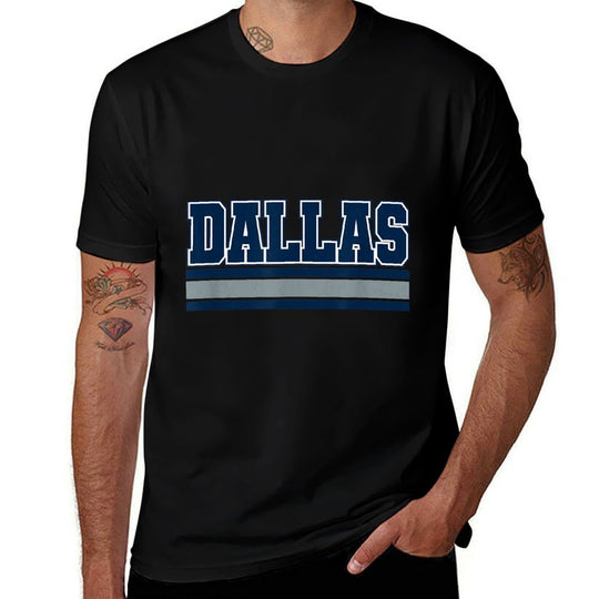 Dallas Blue  Light Grey Throwback Dallas TX Tailgate Party  Slim-fit Cut T-Shirt