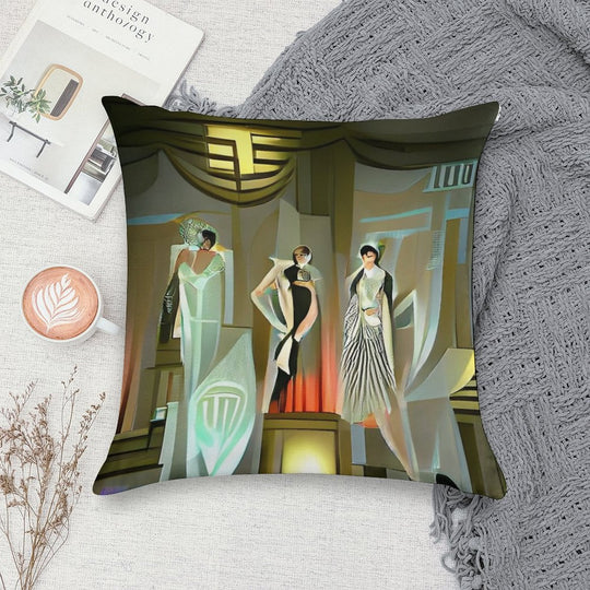 Art Deco Fashion Soft Warmth Comfort Throw Pillow