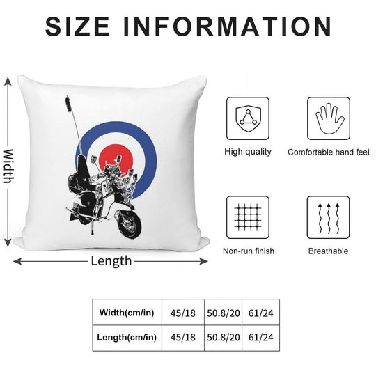 Scooter Target - Mods 2 Soft Ultra-Soft Texture Throw Pillow