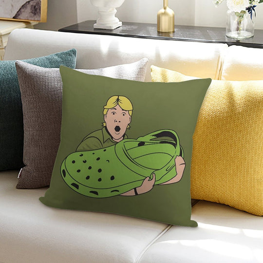Croccy! Soft Decorative Cover Throw Pillow