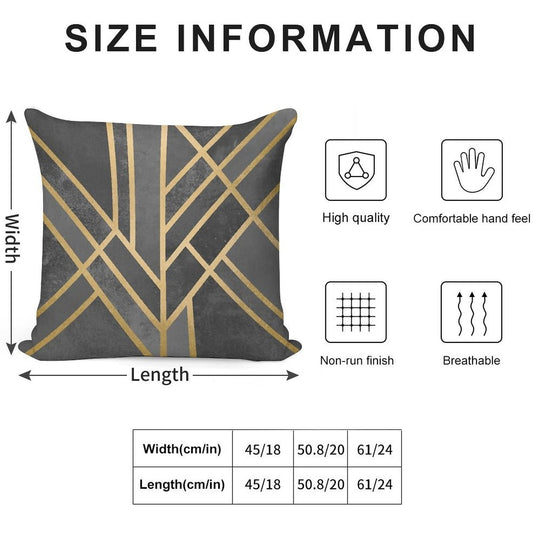 Art Deco Geometry 1 Soft Home Decor Throw Pillow