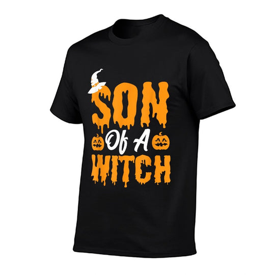 Son of A Witch Halloween Trick Or Treat Boys Wizard  High-quality Stitching T-Shirt