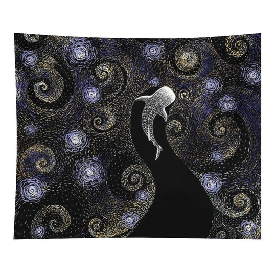 Star Eater in Van Gogh Style - COLORED Tapestry