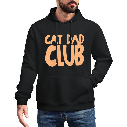 (2 Sided) Cat Dad Club Life Is Better with Cats Fathers Day Medium-Weight Fabric Hoodie