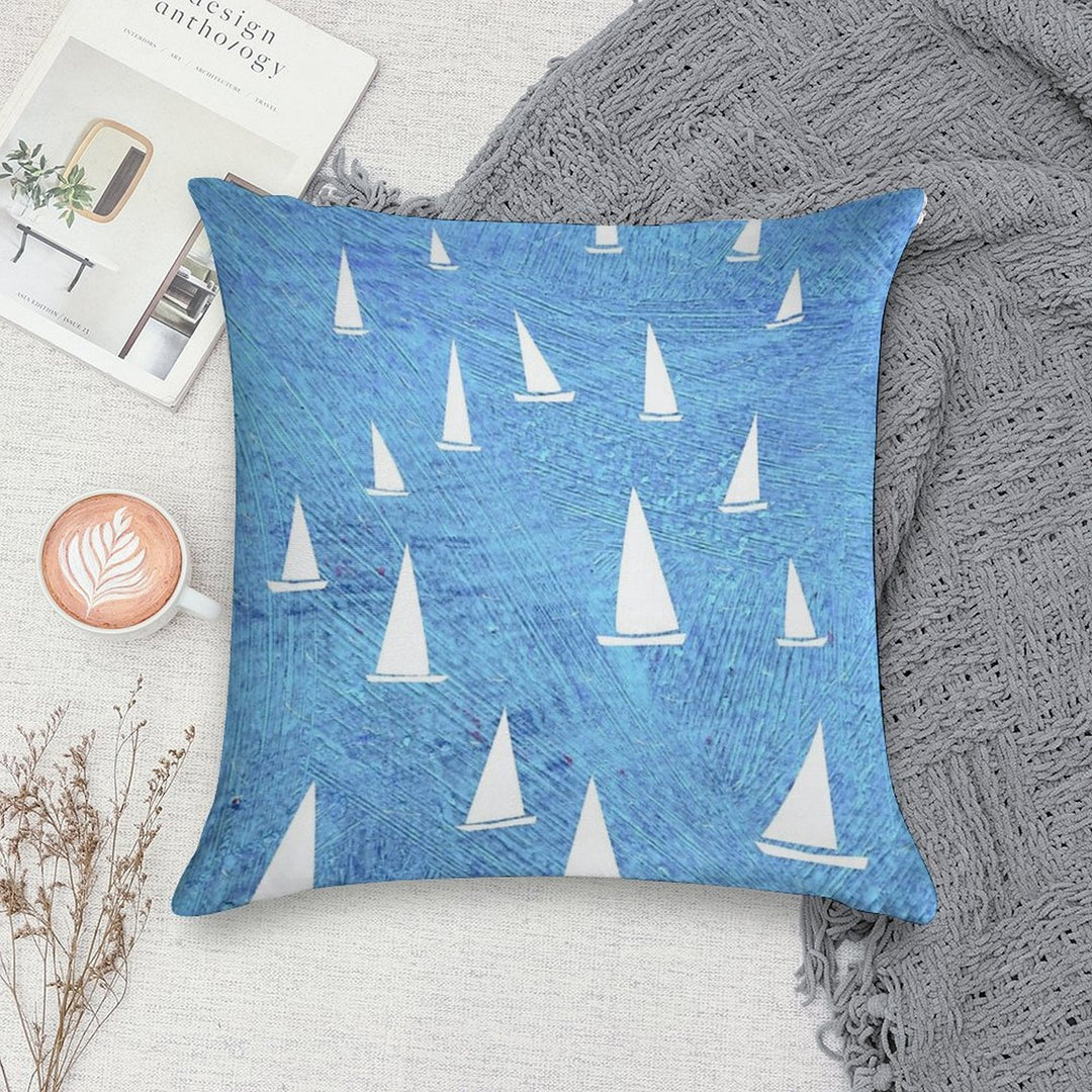 Sailing Soft Washable Throw Pillow