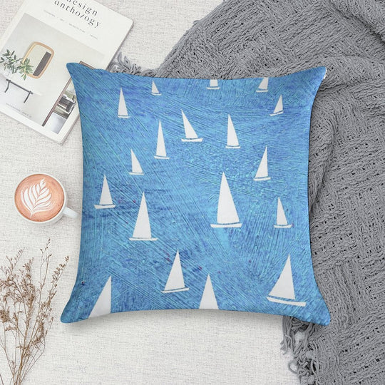 Sailing Soft Washable Throw Pillow