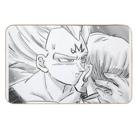 Majin Vegeta X Bulma  Repositionable Bath Mat