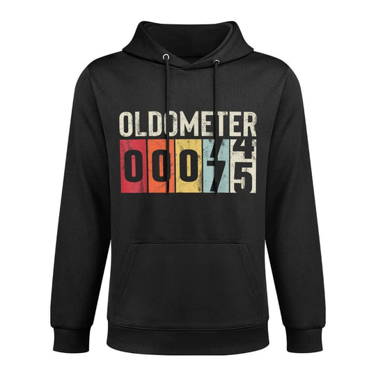 Funny 75 Years Old Oldometer Vintage 75th Birthday Odometer Relaxed Fit Hoodie