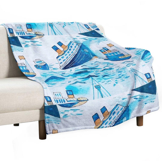 Ferry Boats Scrub Cap All-season Throw Blanket