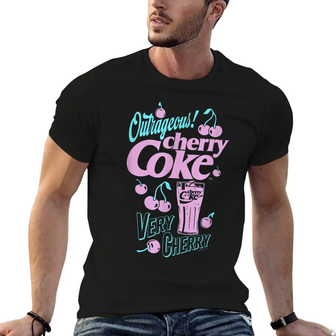 Coca-Cola Outrageous Cherry Coke Soda Pop Vintage  Summer-ready Fabric T-Shirt