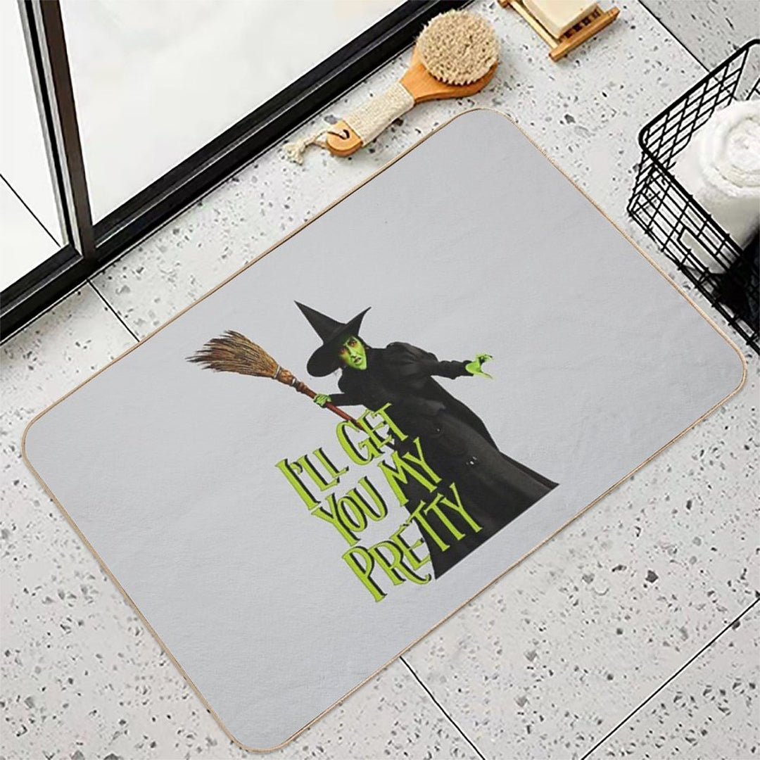 Funny Vintage Witch L'll Get You My Pretty  Long-Lasting Bath Mat