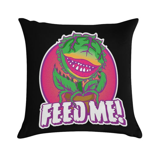 Feed Me Soft Hidden Zipper Throw Pillow