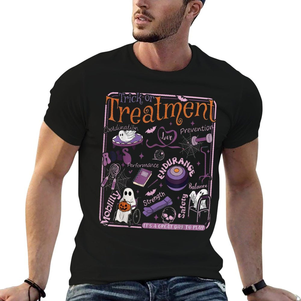 Trick Or Treatment PT Physical Therapy Therapist Halloween  Versatile T-Shirt