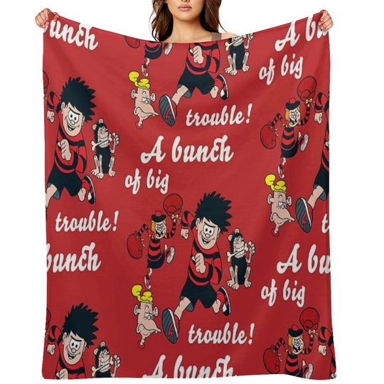 Dennis And Gnasher Essential T-shirt Easy Care Throw Blanket