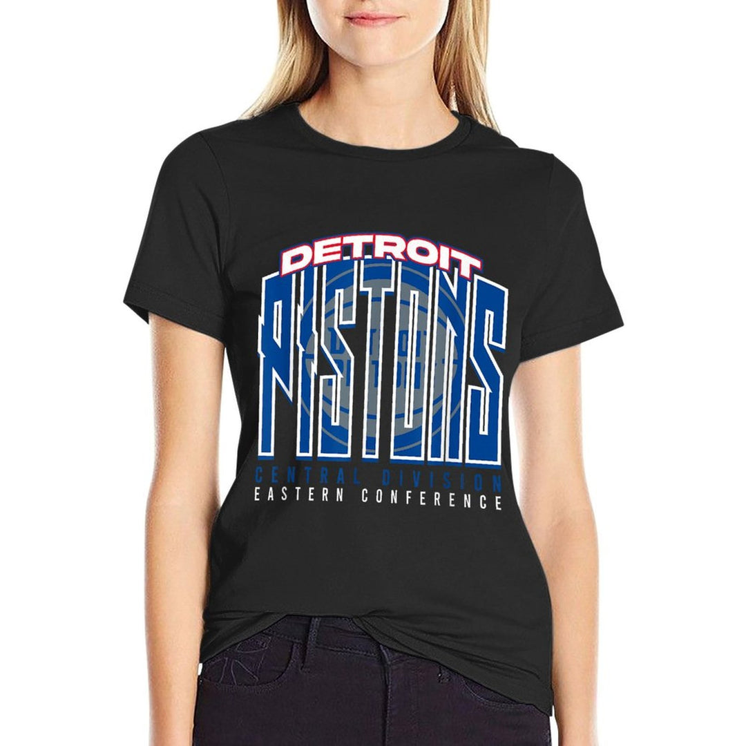 NBA Official Detroit Pistons Block City  Graphic-printed T-Shirt