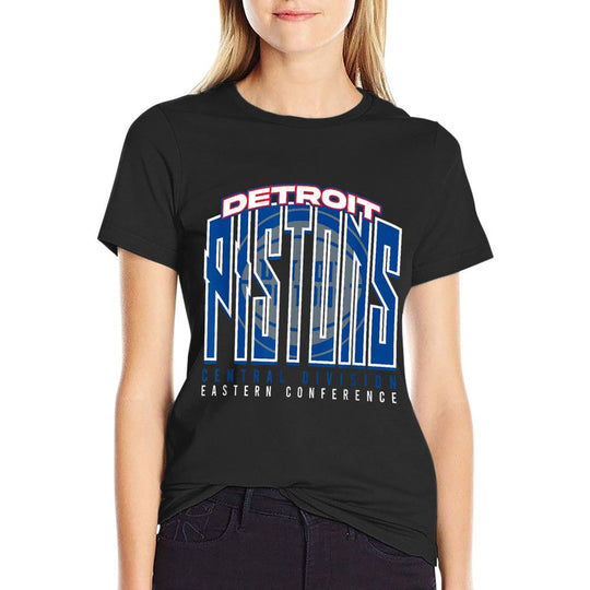 NBA Official Detroit Pistons Block City  Graphic-printed T-Shirt