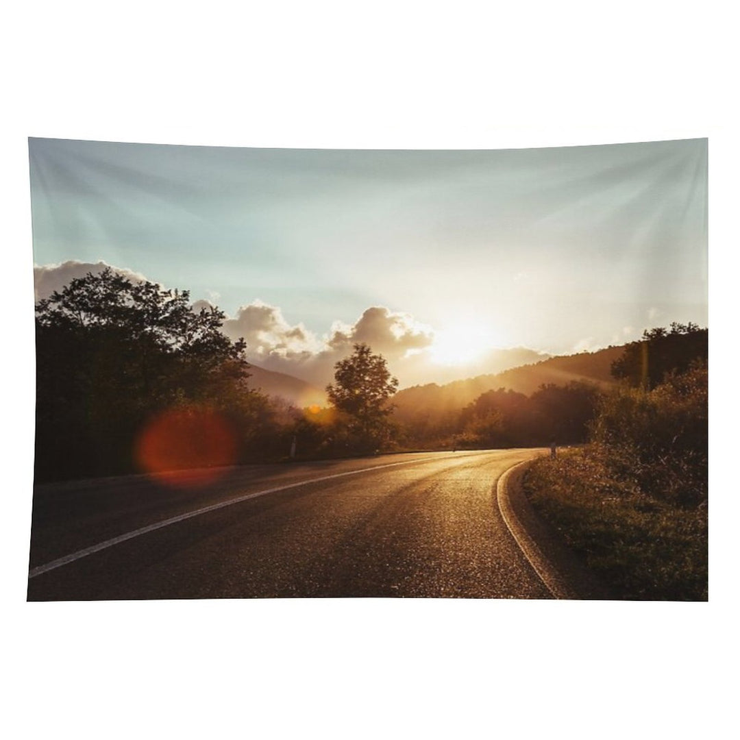 Road at Sunset Tapestry