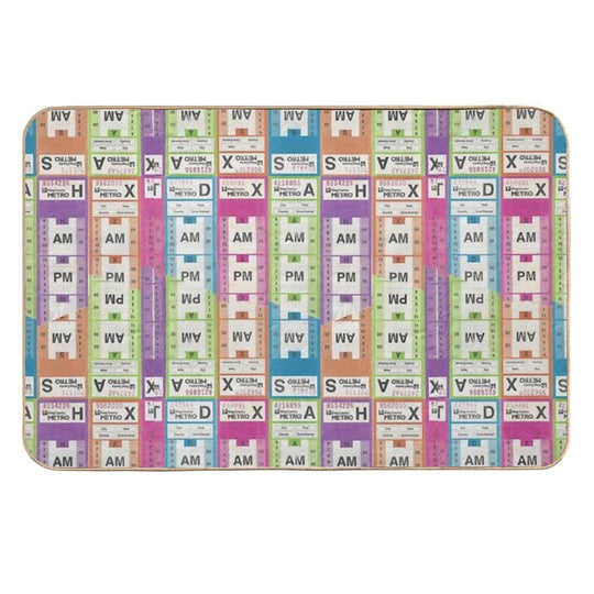Seattle Metro Transfer Slip Collage  Multi-Purpose Bath Mat