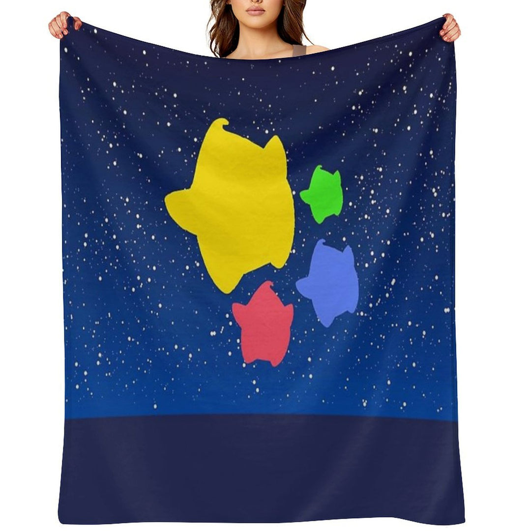 Lumas (Yellow, Red, Blue, Green) Machine-washable Throw Blanket