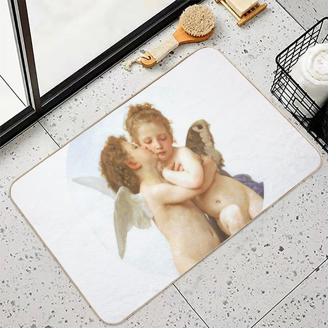 Beautiful Antique Angels Design Durable Bath Mat
