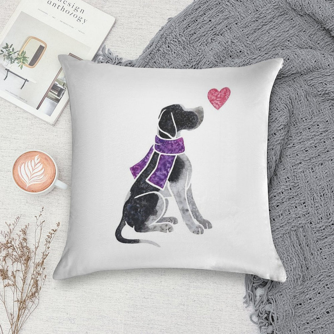 Watercolour Pointer Soft Ultra-Soft Texture Throw Pillow