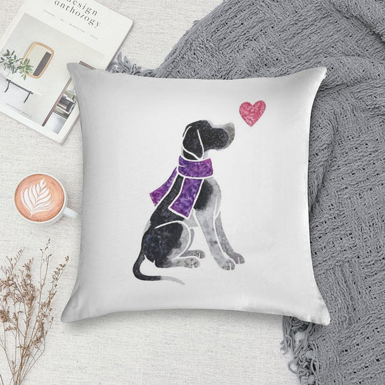 Watercolour Pointer Soft Ultra-Soft Texture Throw Pillow