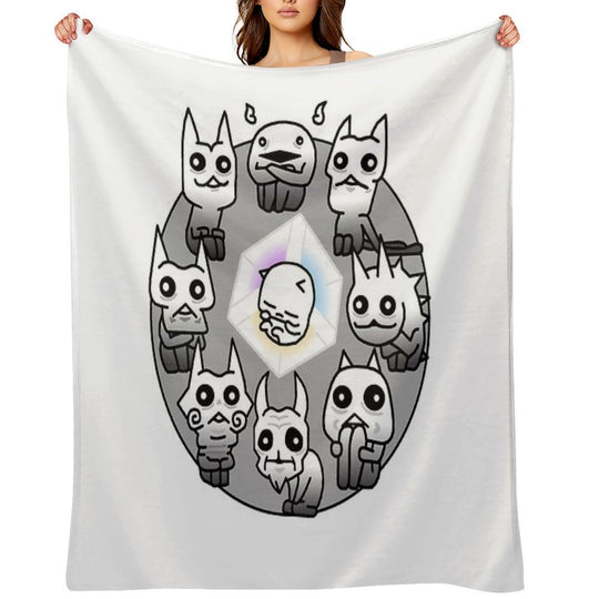 Battle Cats Nekoluga Mural All-season Throw Blanket