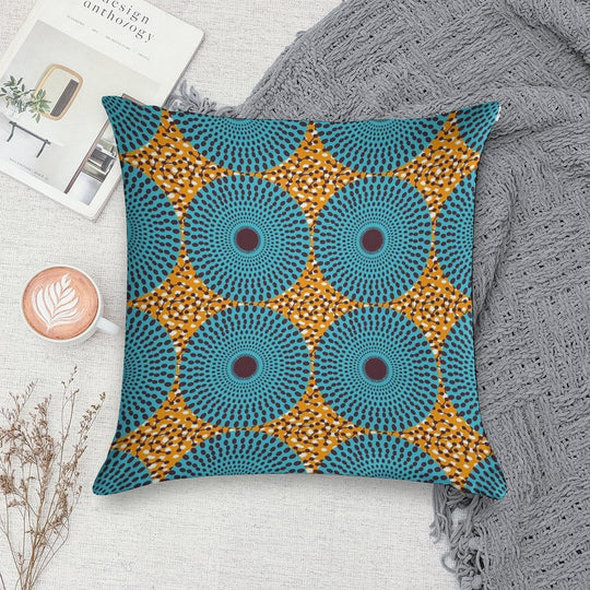 African Fabrics - Wax #3 Soft Warmth Comfort Throw Pillow