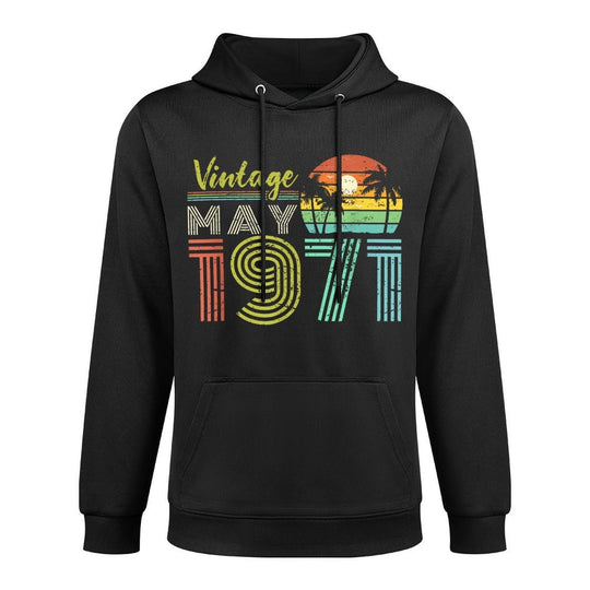 50th Birthday Vintage May 1971 Fifty Years Old Durable Construction Hoodie