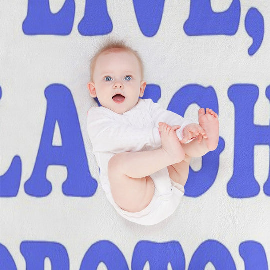 Live, Laugh, Lobotomy- Blue Easy Care Throw Blanket