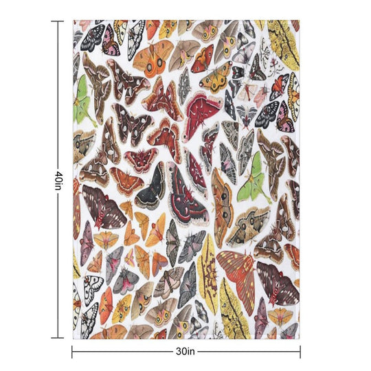 Saturniid Moths of North America Pattern Gift-ready Throw Blanket