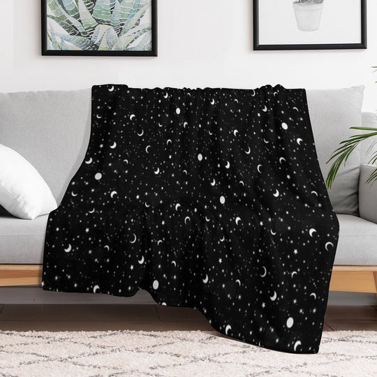 Black Universe Versatility Throw Blanket