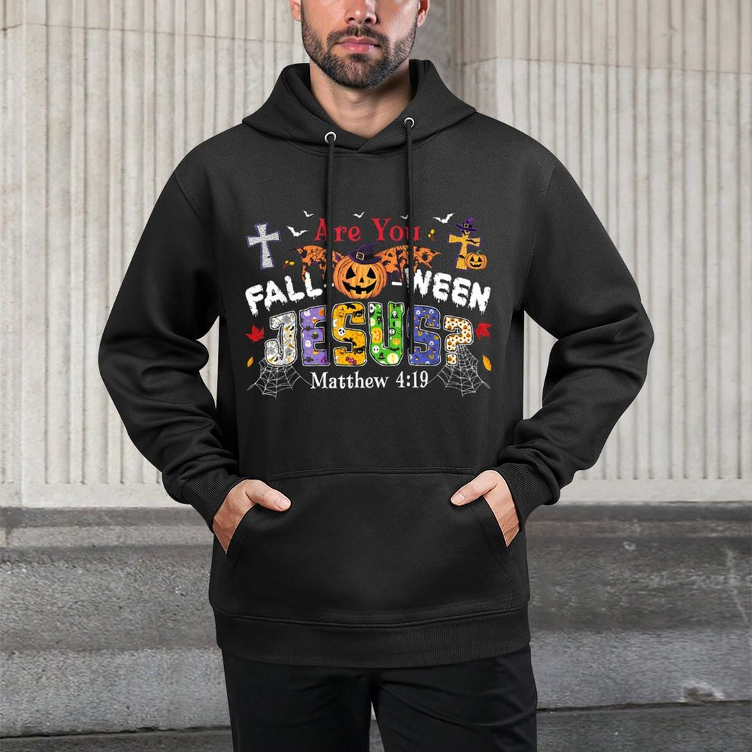 Are You Fall-O-Ween Jesus Pumpkin Spooky Halloween Christian Adjustable Hood Hoodie