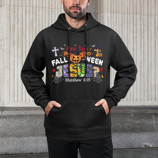 Are You Fall-O-Ween Jesus Pumpkin Spooky Halloween Christian Adjustable Hood Hoodie
