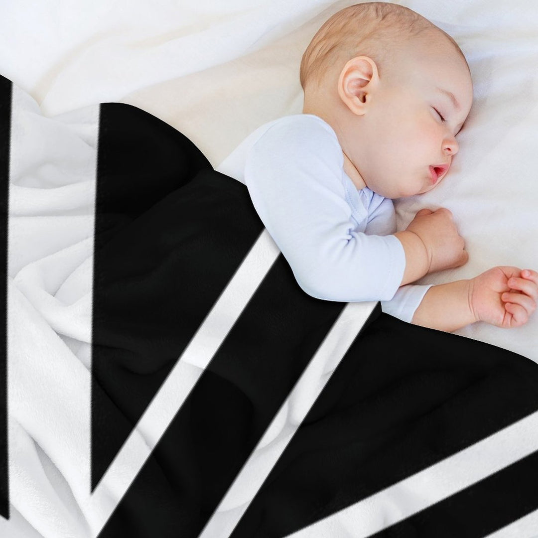 Newcastle United Black & White Union Jack Flag Gift-ready Throw Blanket