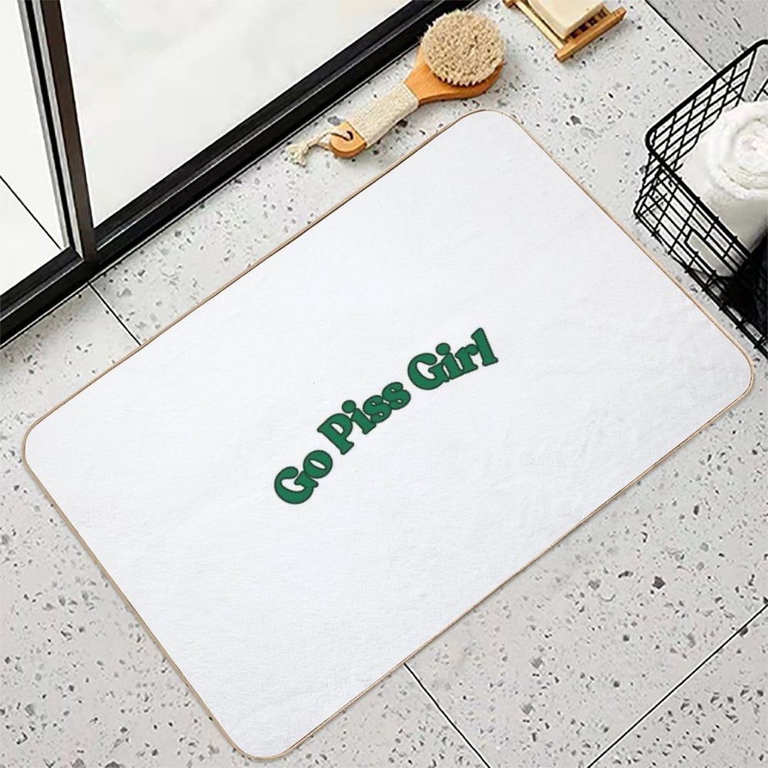 Go Piss Girl Green  Slip-Resistant Bath Mat