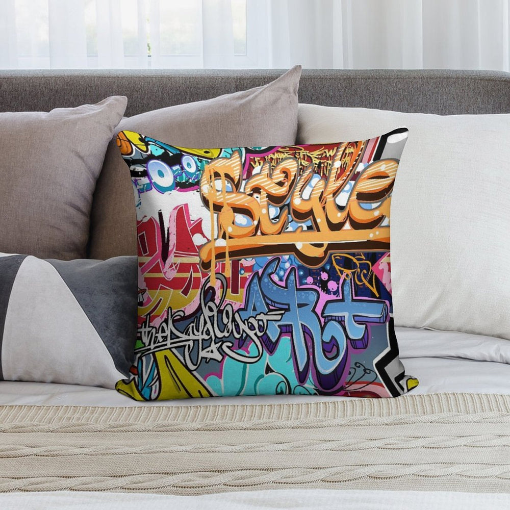 Graffiti Soft Luxury Feel Throw Pillow