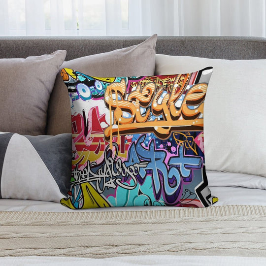 Graffiti Soft Luxury Feel Throw Pillow