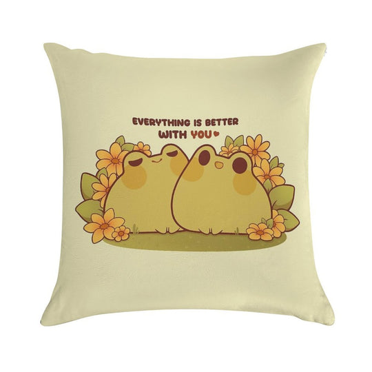 Everything Is Better with Your Froggies Soft Ultra-Soft Texture Throw Pillow