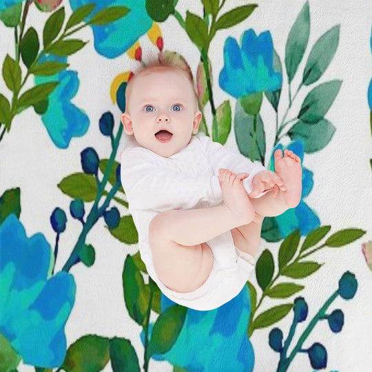 Blue #redbubble #decor #buyart Wrinkle-free Throw Blanket